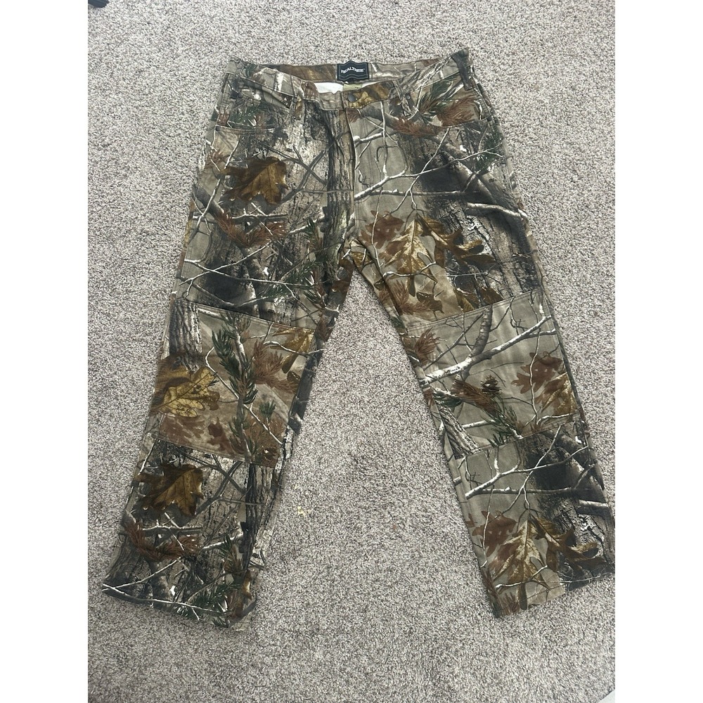 RealTree Jeans Mens Green Camo Hunting Hiking Cotton Denim Outdoors 38x30